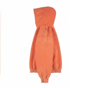 Sudadera con Capucha Extra Grande para Mujer, de Alta Calidad, con Logotipo Personalizado, Color Naranja Sólido, Manga Larga, Tejido de Algodón, Bolsillo Delantero, Otoño - Product Image 4