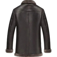 Veste longue d'hiver pour homme en cuir de mouton chaud, avec capuche en tissu de laine, service OEM, finition imperméable et respirante