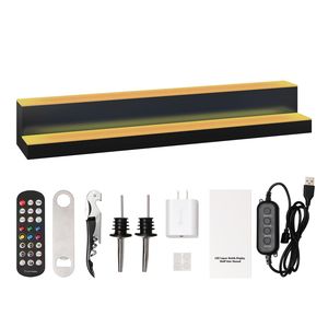 Espositore Illuminato a LED a 2 Livelli da 40 Pollici in Acrilico per Bar Commerciale e Domestico, Porta Bottiglie di Whisky Illuminato per Esposizione Liquori - Product Image 1