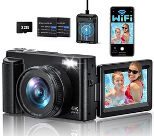 Caméra de vlogging 4K autofocus 48MP avec écran rotatif à 180 degrés et anti-vibrations pour débutants - Product Image 1