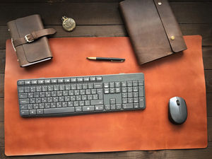 Leather <b>Desk</b> <b>Pad</b> Office Keyboard Christmas Gift Mouse Pc Mat Organizer Table Protector - Product Image 3