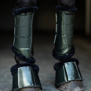 Bottes de brossage équestres pour chevaux : conception amortissante avec protection des tendons et des articulations, équipement d'équitation personnalisé - Product Image 4