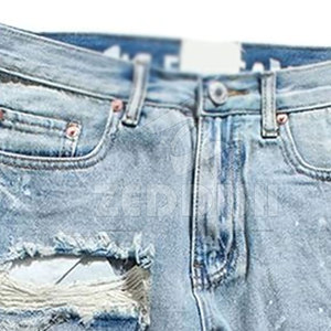 Shorts décontractés en coton 100% fabriqués au Pakistan, écologiques, respirants, de haute qualité, confortables, à contraste de couleurs, effet usé, prix abordable - Product Image 4