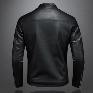 Nouvelle tendance mode automne-hiver 2026 : Veste en cuir PU couleur unie pour homme, décontractée, ample et confortable, grandes tailles - Product Image 1