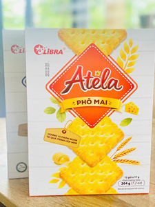 Craquelins au fromage Atela Golden exclusifs 204g, collations pour soirées cinéma du week-end, impression personnalisée, usine du Vietnam, vente en gros OEM ODM - Product Image 1