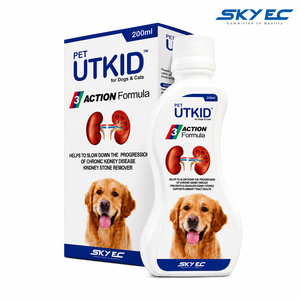 PET UTKID น้ำยาบำรุงสุขภาพไตและระบบทางเดินปัสสาวะสำหรับสุนัขและแมว 200 มล. ช่วยลดการเกิดนิ่วในไตด้วยสารสกัดจากสมุนไพร สูตร 3 ประสิทธิภาพ - Product Image 1