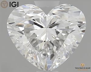 Diamante Cultivado en Laboratorio CVD de 1.00 Quilates, Color E, Claridad VVS1, Corte Corazón, con Certificado IGI, para Anillo de Promesa de Alma Gemela - Product Image 1