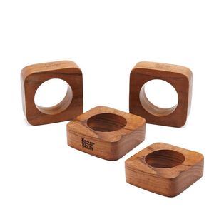 Ensemble d'anneaux de serviette en bois personnalisés, modernes, écologiques, durables, de luxe, pour la table de mariage, la maison et le restaurant - Product Image 4