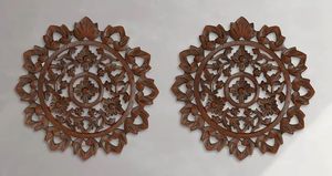 Handcrafted Wooden <b>Wall</b> Art <b>Panel</b> Decorative Wood <b>Wall</b> Hanging for Living Room Bedroom Office - Product Image 2