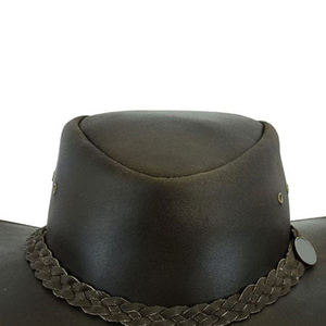 Sombrero Vaquero Occidental Premium de Cuero Genuino Hecho a Mano con Ala Ancha para Aventuras al Aire Libre y Moda - Product Image 5