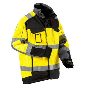 Waterproof Breathable Polyester Safety Jackets <b>Men</b> Hi Vis Reflective Workwear Cold Weather Construction <b>Rain</b> <b>Coats</b> EN Certified - Product Image 3