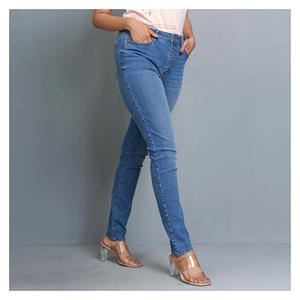 Eco-friendly Straight Casual Breathable 100% Cotton Anti-wrinkle Hip Hop Pants For Winter High <b>Waist</b> Skinny Denim Pants With - Product Image 2