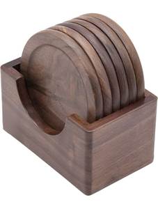 Premium Handmade Wooden <b>Drink</b> Coasters for Kitchen, Dining Table, Coffee Table, Restaurant and Office Use - Product Image 3