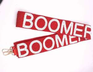 Moda DAWGS correa de bolso con cuentas Rojas ajustable bordado hecho a mano bandolera correa de hombro accesorio deportivo universitario de moda - Product Image 4