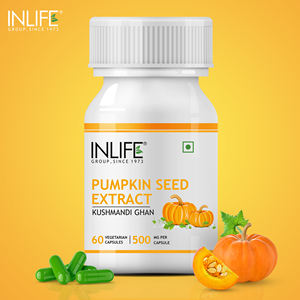 Suplemento de Extracto de Semilla de Calabaza con Certificación GMP de INLIFE (500 mg) 60 Cápsulas para la Salud Masculina y la Salud del Tracto Urinario - Product Image 6