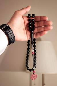 ลูกประคำอิสลามคุณภาพสูงทำจากเรซิ่น ลูกปัดหินธรรมชาติ ทัสบีฮ์ มิสบาฮ์ สายประคำแฟชั่น สร้อยคอประดับลูกปัดหยก - Product Image 3