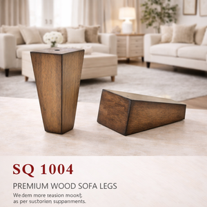 Pieds de canapé en bois massif coniques et hauts, pieds de meubles carrés en bois pour canapé et armoire, design moderne, taille personnalisée - Product Image 1