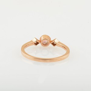 Anillo de compromiso delicado con turmalina, hecho a mano en plata de ley 925 con baño de oro de 14K, joyería fina para mujer - Product Image 5