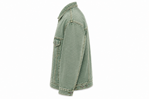 Chaqueta Vaquera Verde Personalizada, Fabricante de Ropa Urbana a la Moda - Product Image 4