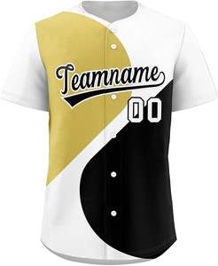 Camiseta de Béisbol Sublimada Personalizada de Alta Calidad al Por Mayor, Entrega Rápida, Camiseta de Béisbol con Botones Completos en Arcoíris - Product Image 1