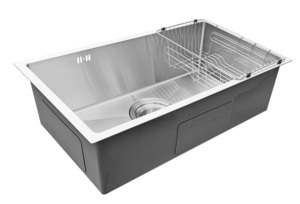 อ่างล้างจานสเตนเลส SUS304 คุณภาพสูง งานแฮนด์เมด แบบฝังใต้เคาน์เตอร์ ราคาดีมากจากเวียดนาม - Product Image 2