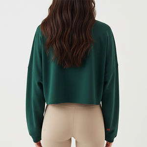 Nueva Llegada 2026 Camiseta de Verano para Mujer, 100% Algodón, Estilo Urbano, Hombros Caídos, 220gsm, Transpirable, con Apliques - Product Image 6