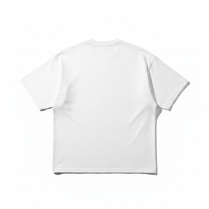 Archive White Oversized T-Shirt Men's O-Neck Regular <b>Sleeve</b> Casual 100% Cotton Jersey Fit Anti-Pilling Anti-Wrinkle 220g Street - Product Image 4