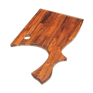Tabla de Cortar de Madera de Diseño Duradero, Forma Redonda, Acabado Antiguo, Reutilizable, Apta para Lavavajillas, 1.3 cm de Grosor, Utensilios de Cocina para Cortar - Product Image 1