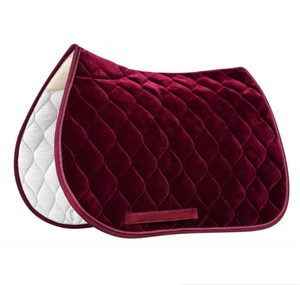 Tapis de selle de luxe en velours pour cheval |   Tapis de selle d'équitation pour dressage |   Tapis d'équitation matelassé respirant en gros - Product Image 2