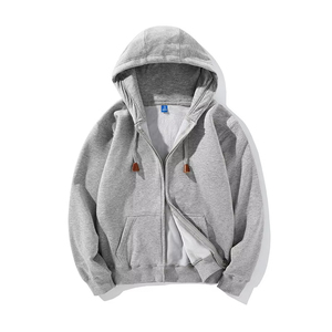 Custom High Quality Streetwear Hoodie Fleece Blank Zip Up Vintage Double Layer Acid Wash Sun Faded Distressed Pockets Hoodies - Product Image 5