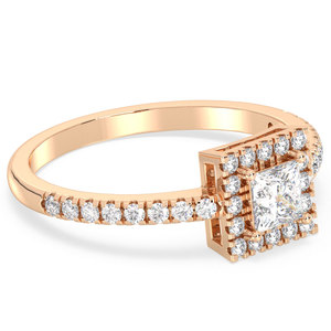 Anillos de compromiso solitarios de plata de ley 925 con moissanita de diseño original REYES para mujer, joyería de boda con certificado GRA. - Product Image 3