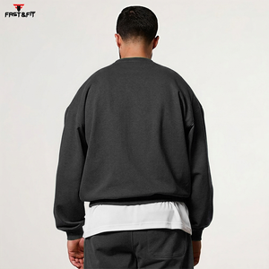 Nouveau style streetwear d'hiver, design personnalisé, unisexe, uni, imprimé numériquement, 100% coton molletonné, sweat-shirt à manches longues - Product Image 5