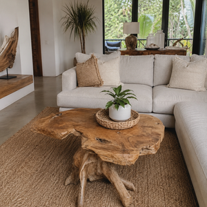 ARTERRA Luxury Handcrafted Antique <b>Rustic</b> Teak Root Coffee <b>Table</b> Living Room Furniture Unique <b>Wood</b> Grain Pattern Eco-Friendly - Product Image 3