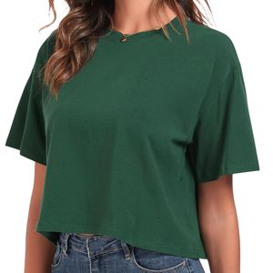 T-shirt court oversize pour femme en coton 100% avec logo personnalisé, coupe décontractée, idéal pour l'été – Vente en gros, fabrication OEM - Product Image 1