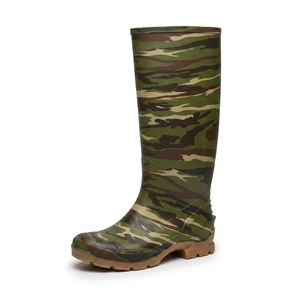 Bota de Combate AP Boot Terra 1, Media Caña, Camuflaje, Diseño con Patrón de Hojas, Parte Superior de PVC Impermeable, Entresuela de EVA, Suela de Goma, Unisex - Product Image 4