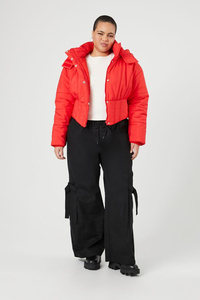 New Puffer <b>Jacket</b> Crop Top Embroidered for Women Cold Weather <b>Jacket</b> With Full Customization on Trending - Product Image 2