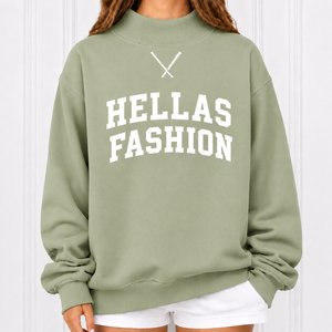 Sudadera Oversize de Cuello Alto para Mujer de Hellas Fashion - Tejido de Forro Polar de Secado Rápido y Transpirable con Mangas Caídas, Servicio OEM - Product Image 1