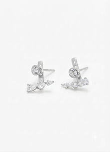 Pendientes de Oro Sólido de 18K con Diamantes Cultivados en Laboratorio, Color E, VS, Diseño de Racimo de Piedras Múltiples, Joyería de Moda - Product Image 4