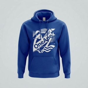 Sudadera con Capucha Azul Bordada para Hombre, Sudadera de Felpa de Algodón Premium, Ropa Urbana, Logotipo Personalizado, Venta al Por Mayor, Moda - Product Image 1