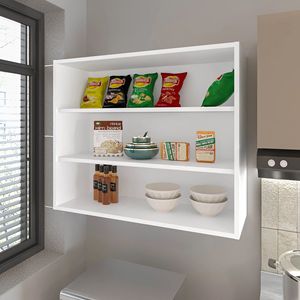 Open <b>Storage</b> White <b>Wall</b> Cabinet - Product Image 1