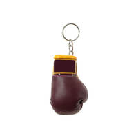 Mini-gants de boxe porte-clés légers, imperméables, respirants, en cuir, avec crochet, logo personnalisé, couleur, pour entraînement toutes saisons