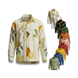 Chemise habillée boutonnée à manches longues, imprimée sur mesure, de qualité supérieure, au design tendance, pour la plage et le streetwear, chemises habillées à la mode - Product Image 1