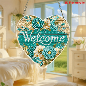 CIFbuy Acrylic Sun Catcher Kit Pittura Diamante da Appendere alla Finestra, Decorazione in Cristallo a Forma di Cuore, Fiore, Prisma Arcobaleno per Casa, Esterni e Giardino - Product Image 3