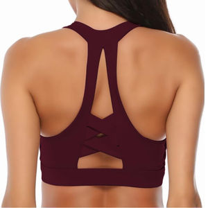 Soutien-gorge de sport Maanify de qualité supérieure pour femme, haut de sport court à fort impact, couvrant entièrement le buste, col montant, idéal pour la course et le yoga - Product Image 2