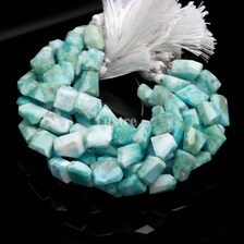 Collier de perles lisses en larimar naturel, 8 x 12 mm, pierres précieuses de la République Dominicaine, 7,5 pouces, vente en gros, fournitures de bijoux fins - Product Image 3