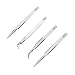 Pinzas para Extensión de Pestañas con Punta de Fibra, Agarre de Diamante, Color Negro Plasma, con Etiqueta Privada, Pinzas de Volumen Ruso de 90 Grados - Product Image 2