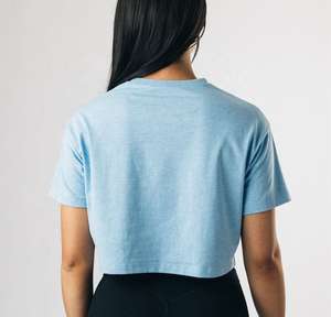 เสื้อครอปท็อปผู้หญิงลำลอง ผ้าเจอร์ซีย์ สำหรับฤดูร้อน โพลีเอสเตอร์/คอตตอน 180 กรัม ทรงเข้ารูป คอวี - Product Image 6