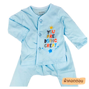 Camiseta de manga larga para bebé, ropa de fibra de bambú, venta al por mayor, para recién nacidos, niños y niñas, pijama largo, hecho en Tailandia - Product Image 2