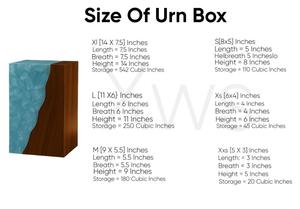 Luxury Pearl Resin & Walnut Wood Urn <b>Box</b> Handcrafted Modern <b>Memorial</b> <b>Keepsake</b> - Product Image 3