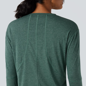 Camiseta Deportiva de Manga Larga para Mujer, Secado Rápido, Transpirable, para Yoga, Adelgazante, Fitness, 100% Poliéster Ecológico, Tallas Grandes - Product Image 5